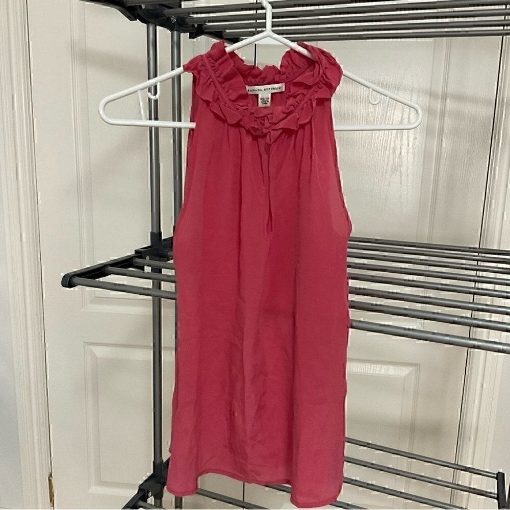 Ann Taylor Ruffle Ponte  Halter Top - Picture 2 of 3